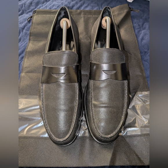Giorgio Armani Other - Giorgio Armani Textured Black Loafers